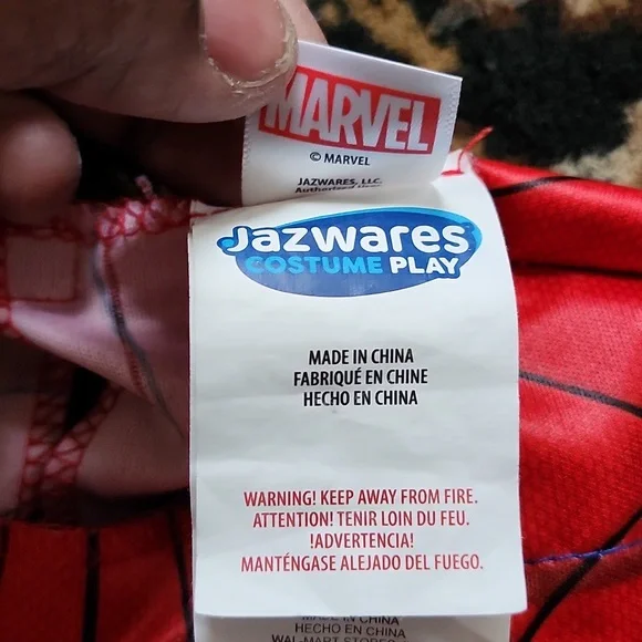 LIKE NEW! Marvel Spiderman Red & Blue Kids Superhero Costume; Size:8 - Picture 9 of 16